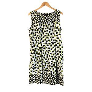 Ronni Nicole Size 14 Lime Green Black and White Dress